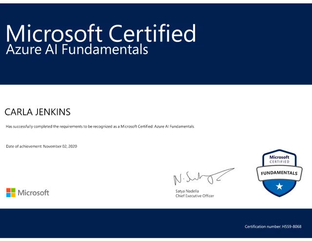 Microsoft Certified: Azure AI Fundamentals thumbnail