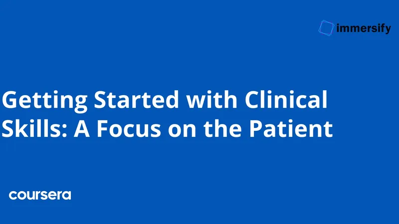 Clinical Skills Introduction Patient Centered Care Training