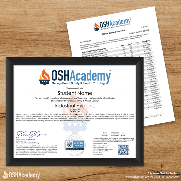 Occupational Health and Industrial Hygiene