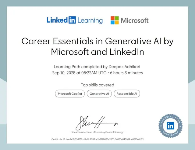 Career Essentials in Generative AI by Microsoft and LinkedIn thumbnail